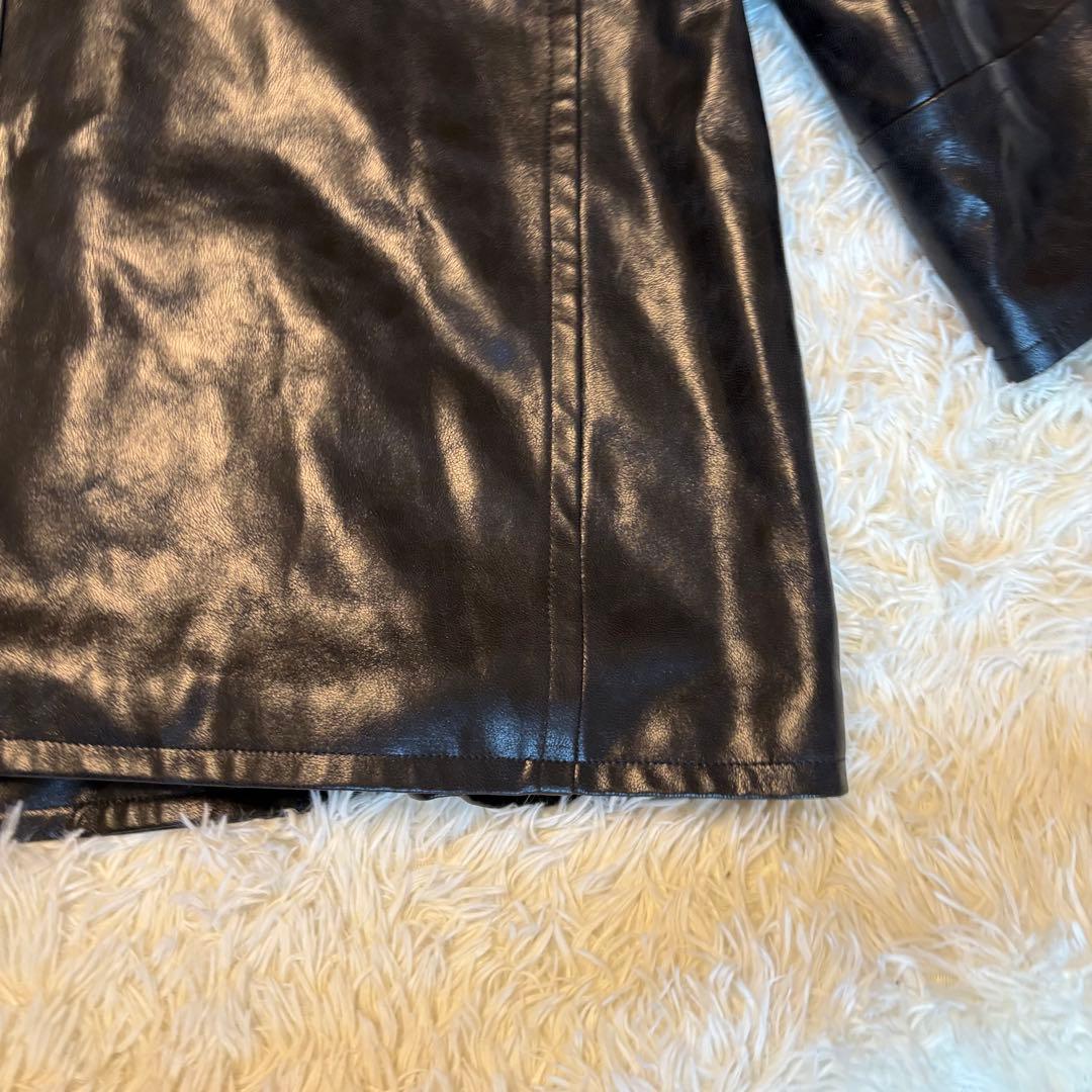 GU and beautiful people フェイク　レザー　コート　XXL