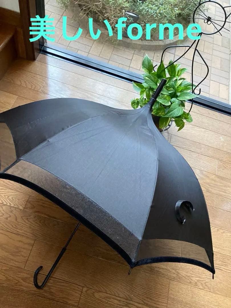 【新品未使用！美品❣️】FOXEY★晴雨兼用 黒　長傘　♡お洒落♡