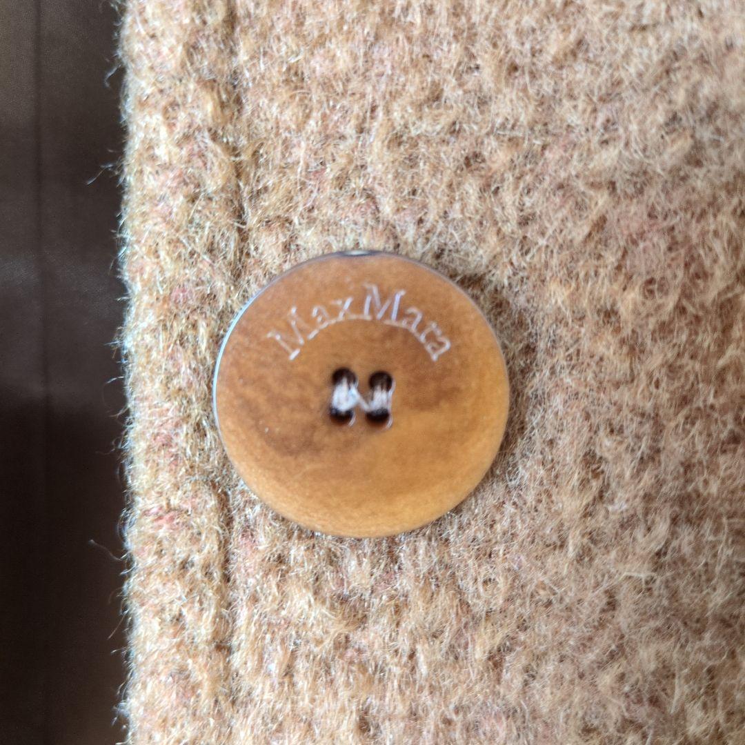 Max Maraモヘア・アルパカ混キャメルカラーコート銀タグキモノスリーブ