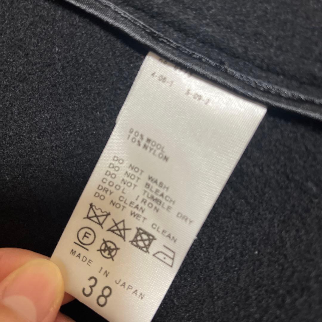 フレームワーク　黒 ダブルブレスト ウールコート