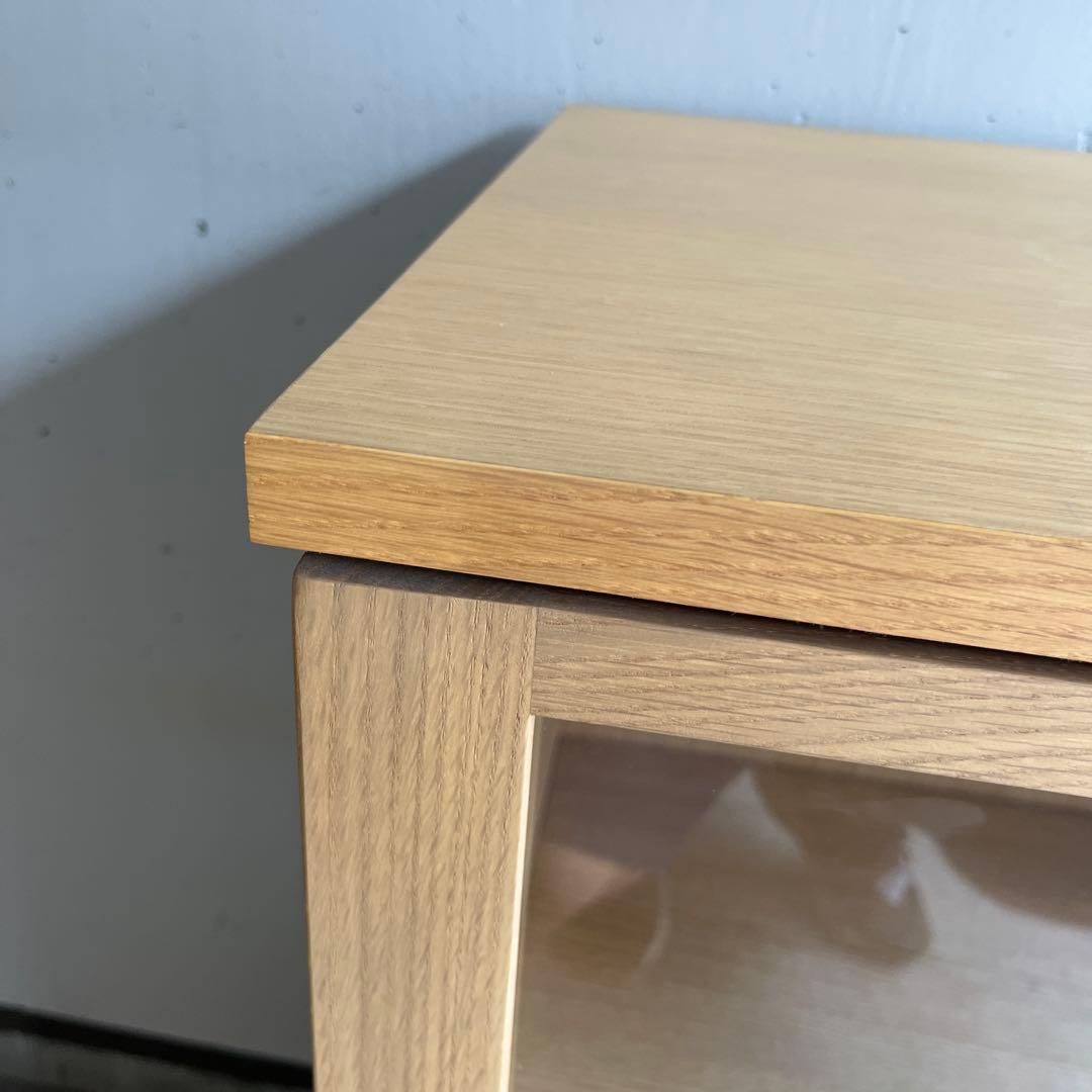 るる★無印 オーク材キャビネット・ガラス扉