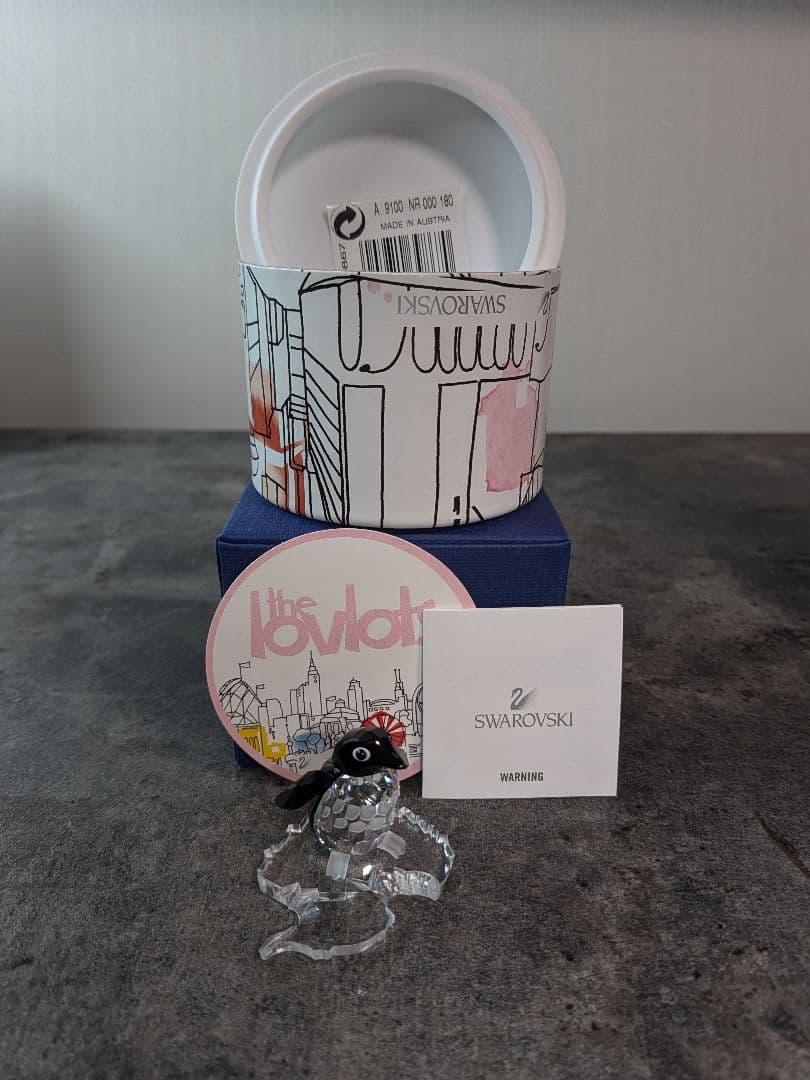 とても可愛い　3点セット　親ペンギン　アシカ　オマケ子ペンギン　スワロフスキー