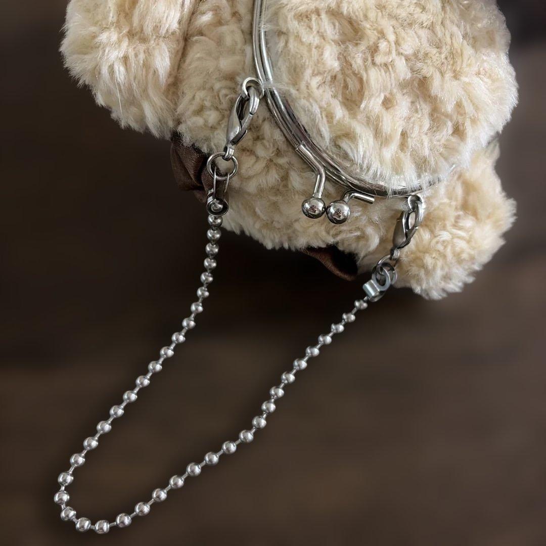 R*H様 ベイビー　くまくみゃポシェット 茶リボン ヴィンテージ　ミニサイズ