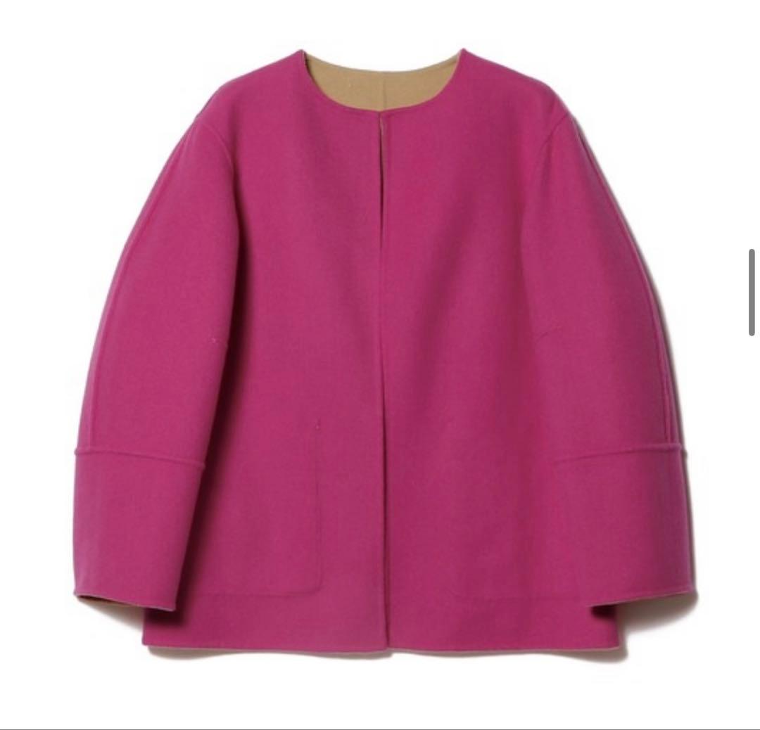 ESTNATION / バイカラーリバーノーカラーコート