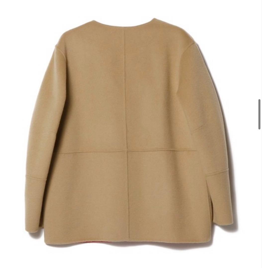 ESTNATION / バイカラーリバーノーカラーコート