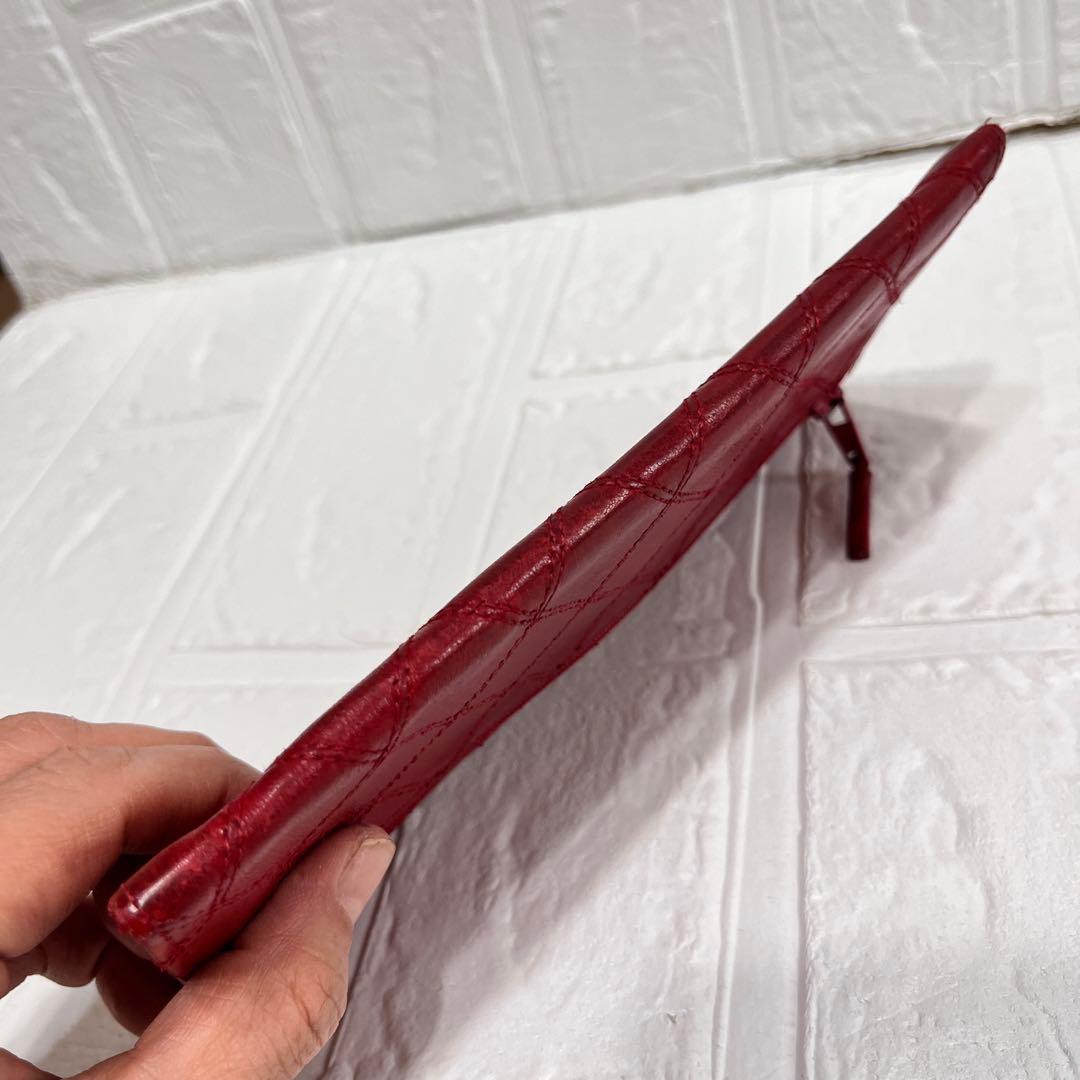 CHANEL ビコローレ　長財布　ダブルステッチ　レッド　ココマーク　レッド