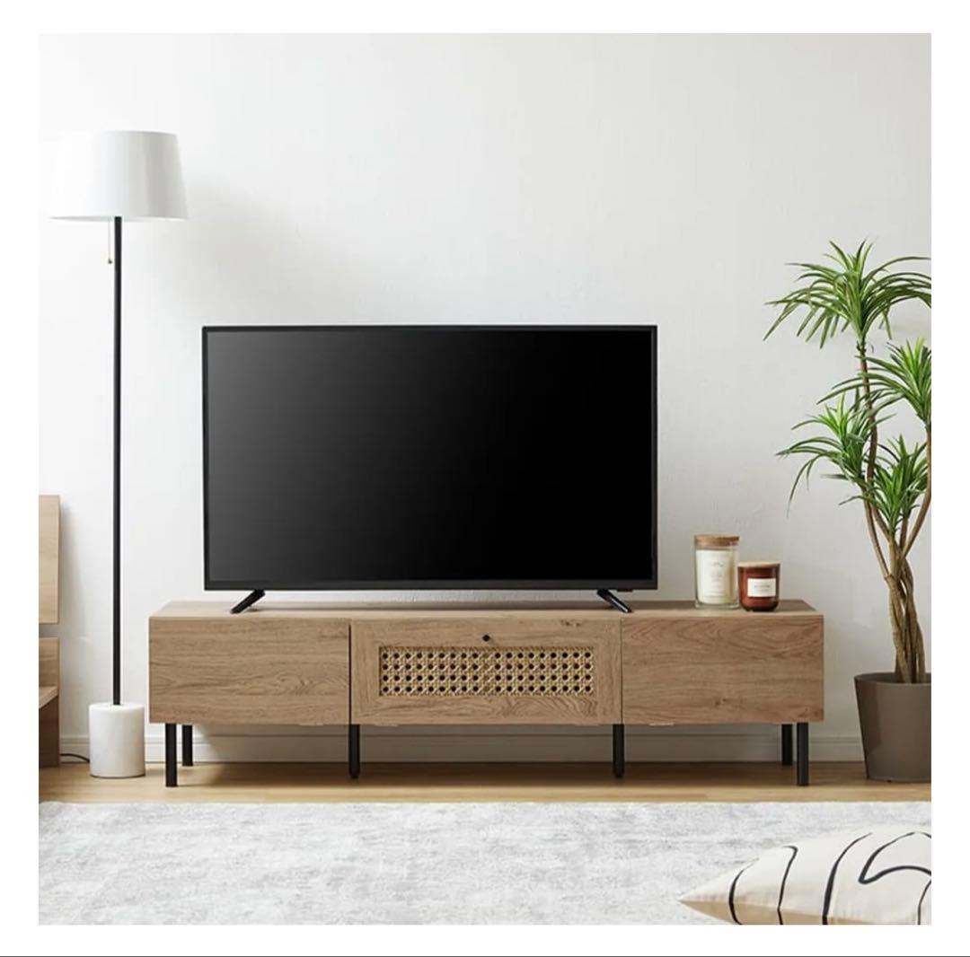 LOWYA ラタン調 ローテレビボード テレビ台 北欧風