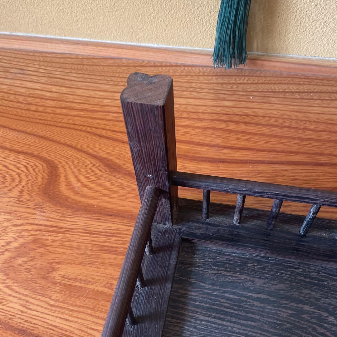 【唐木】鉄刀木（たがやさん)[高級] 花台 盆栽台 飾り台 天然木 ビンテージ品