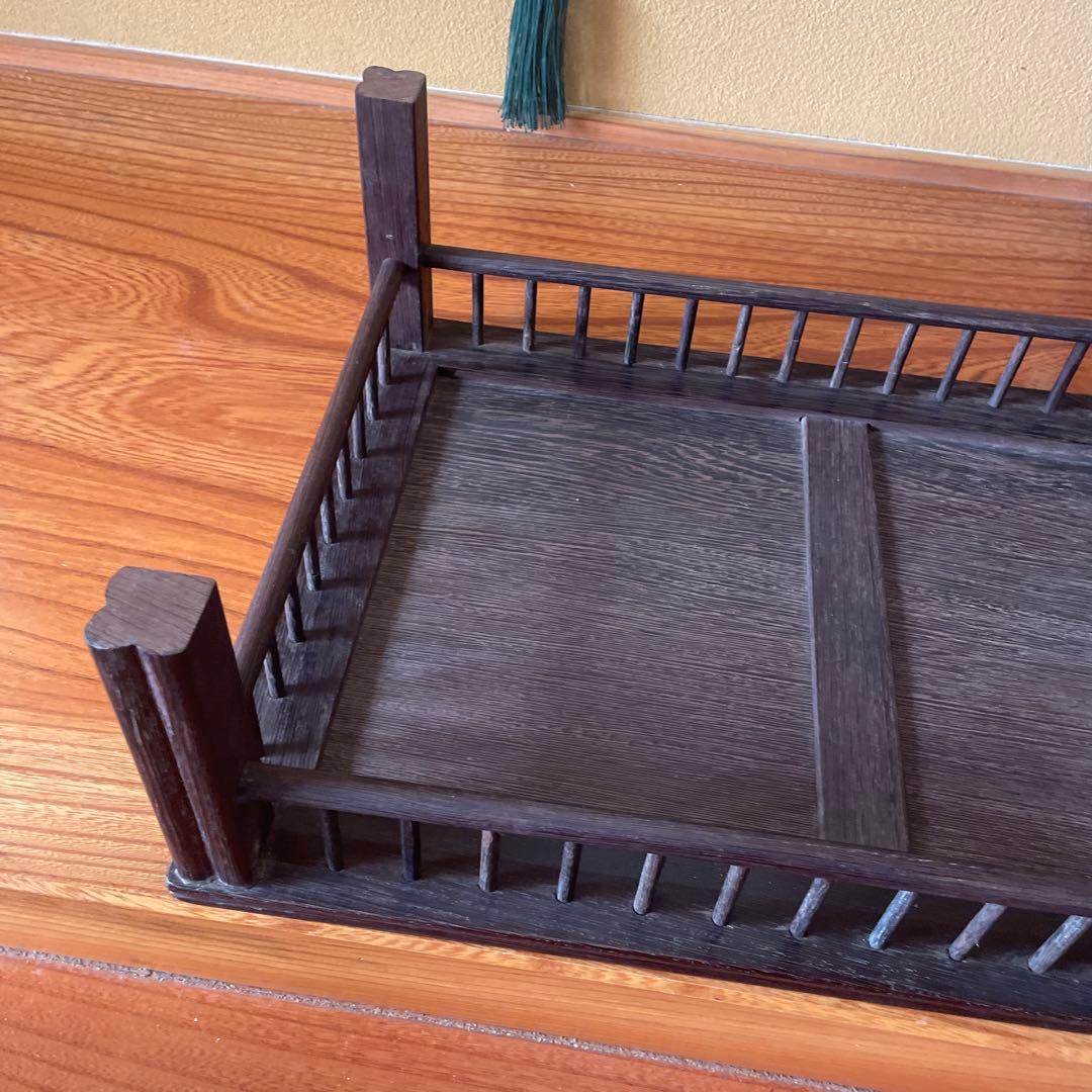 【唐木】鉄刀木（たがやさん)[高級] 花台 盆栽台 飾り台 天然木 ビンテージ品