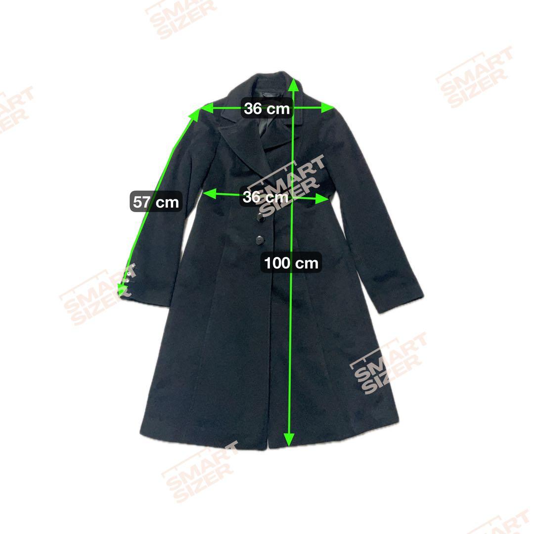 美品 EMPORIO ARMANI アルマーニ ロングコート M 黒 レディース