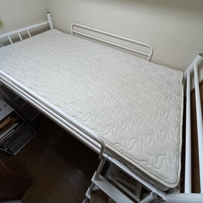 【 横浜市・引き取り限定 】コンパクトロフトベッド国産ポケットコイルマットレス付
