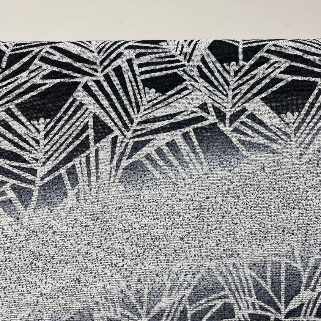 夏用　紗　松模様　たたき染め　モノトーン　訪問着　着物　035a p