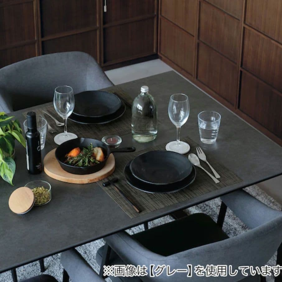 ニトリ　肘付きダイニングチェア(イジー2 GY)　2脚セット