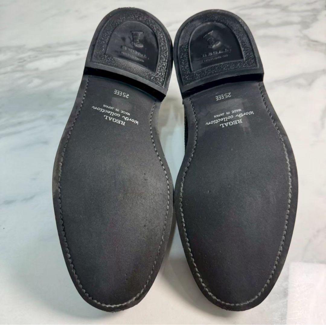 ブラックウィングチップビジネスシューズ