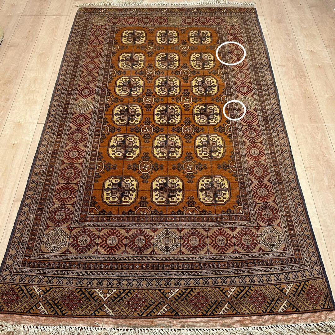 ペルシャ絨毯　トルクメン産　ヴィンテージラグ　トライバルラグ　190x114㎝