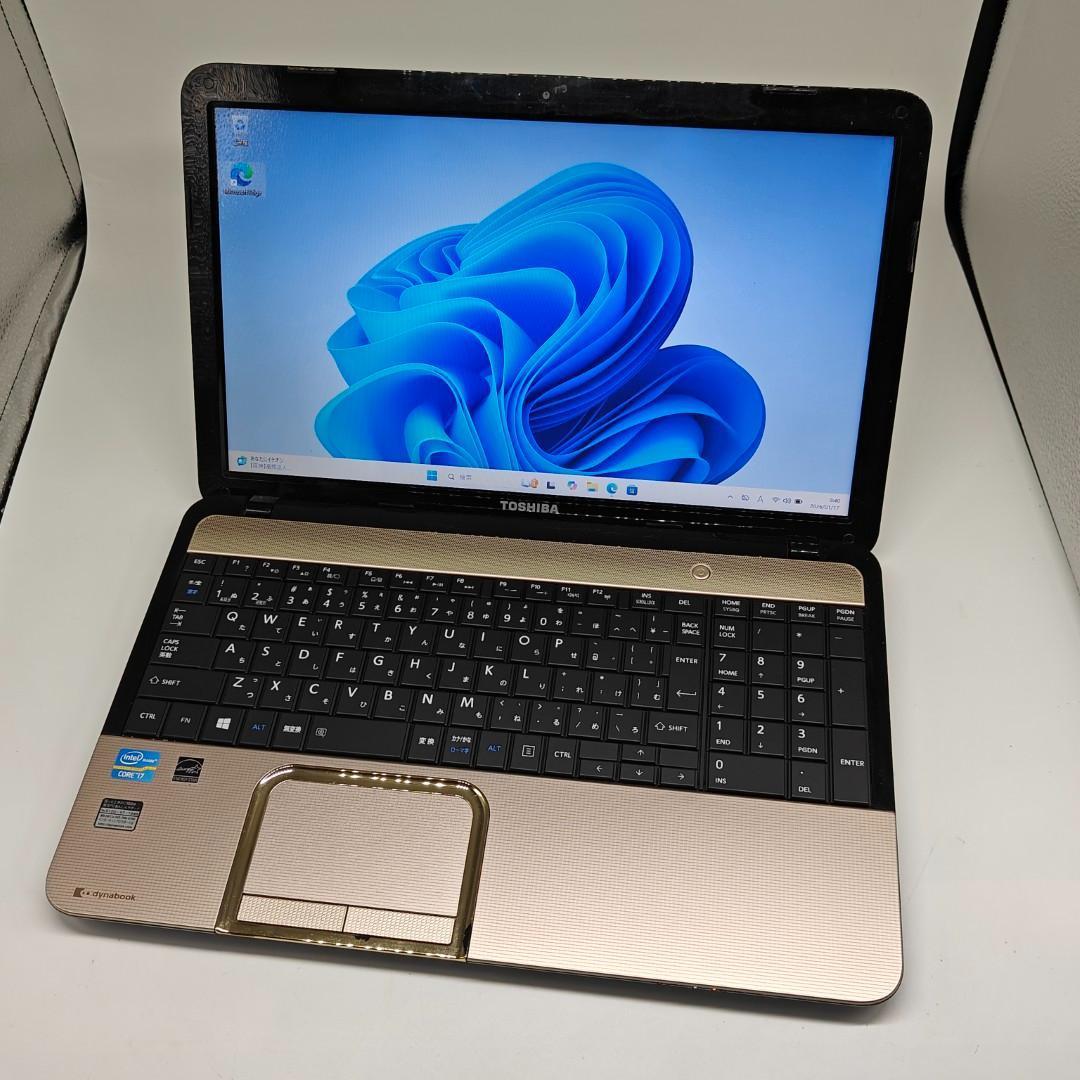 【東芝】T552 高速i7 SSD512GB 16GB ゴールド ノートPC