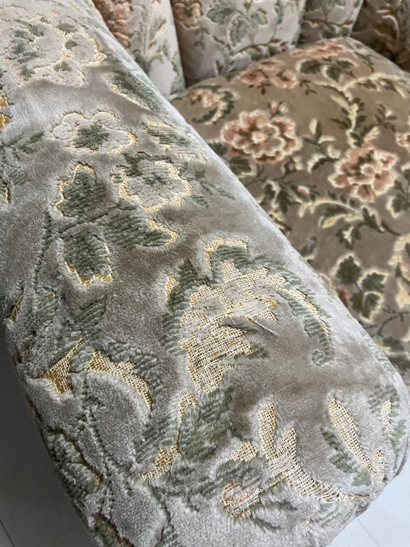 新年SALE～1/5迄☆ロココ調☆アンティークソファ☆どっしり重厚感