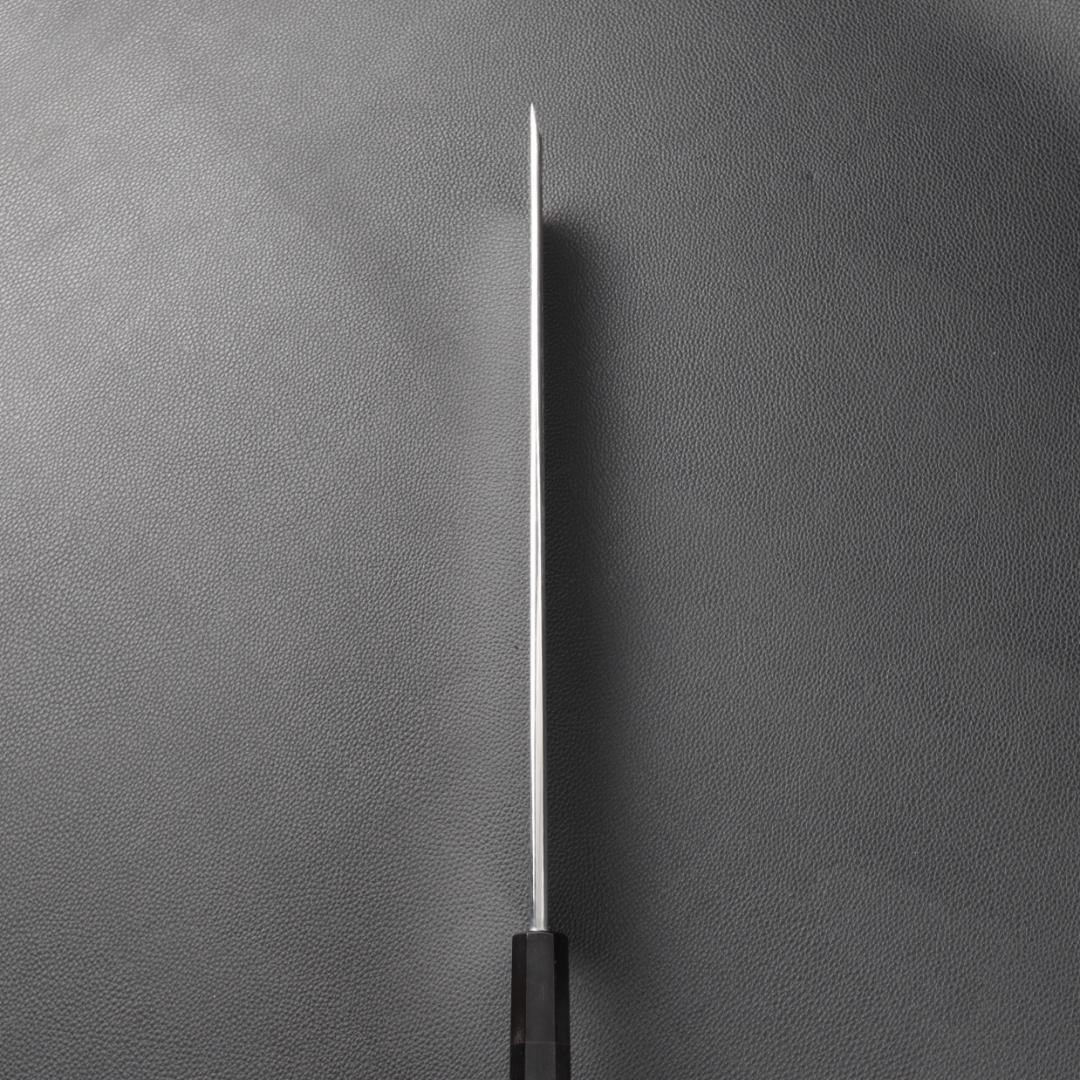 11055 鱧切り 骨切り包丁 尺一 鏡面仕上げ 刺身包丁 黒檀黒水牛角八角柄