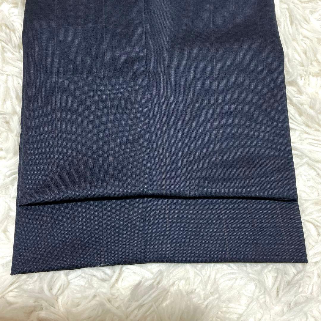 極美品⭐︎コムサメン スリーピーススーツ チェルッティ ウィンドウペン 紺 L