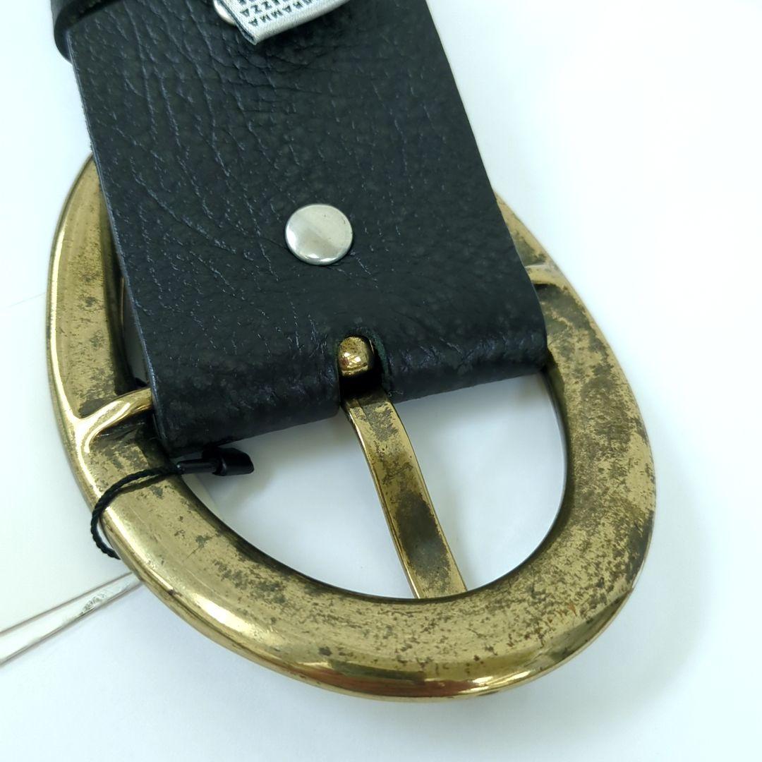 ドルチェ&ガッバーナ D&G スタッズ レザーベルト ブラック イタリア製