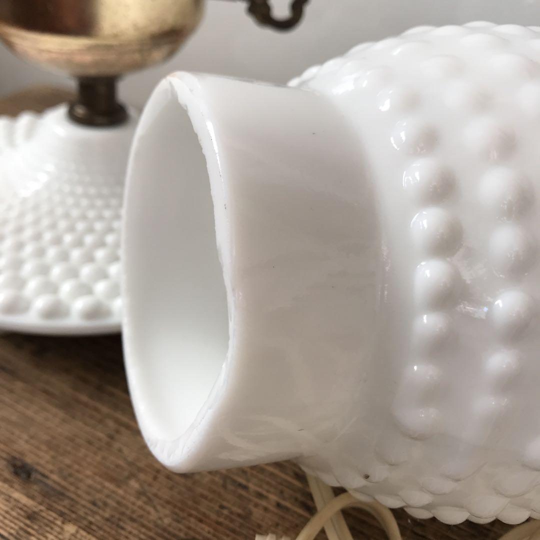 アンティーク♡ミルクガラスランプ　鍵スイッチ