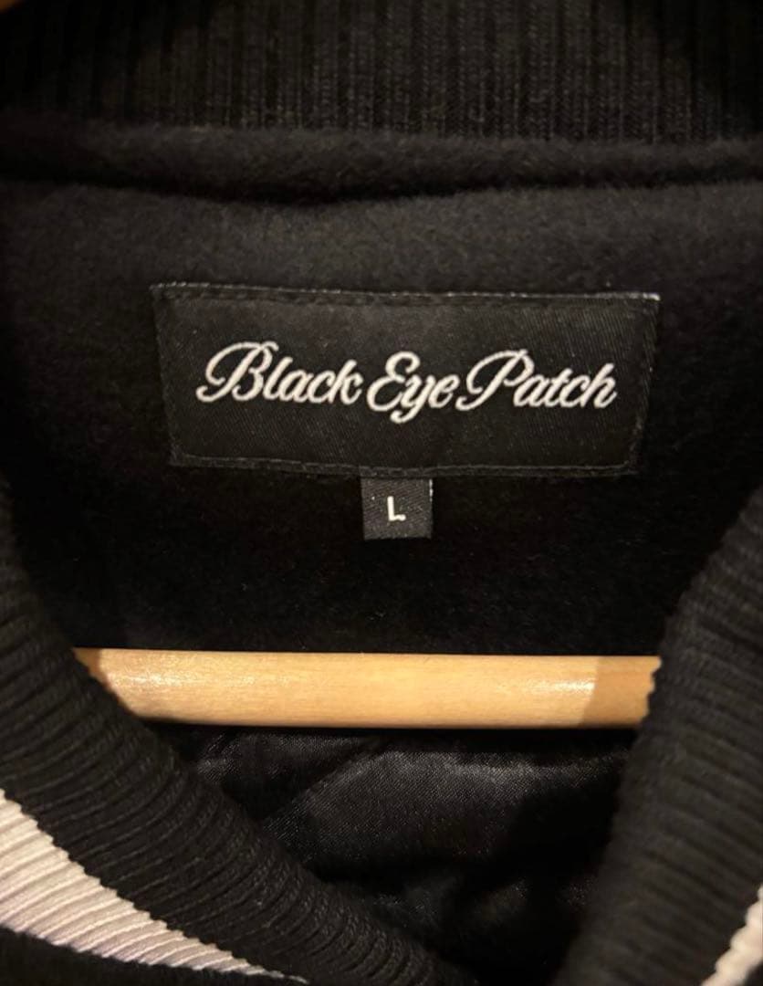 Black Eye Patch スタジャン L ブラック/ホワイト