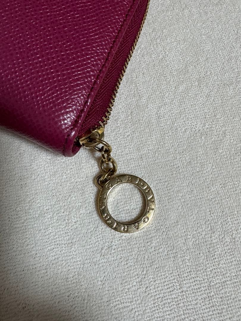 【ゆゆ】BVLGARI バーガンディ レザー 長財布