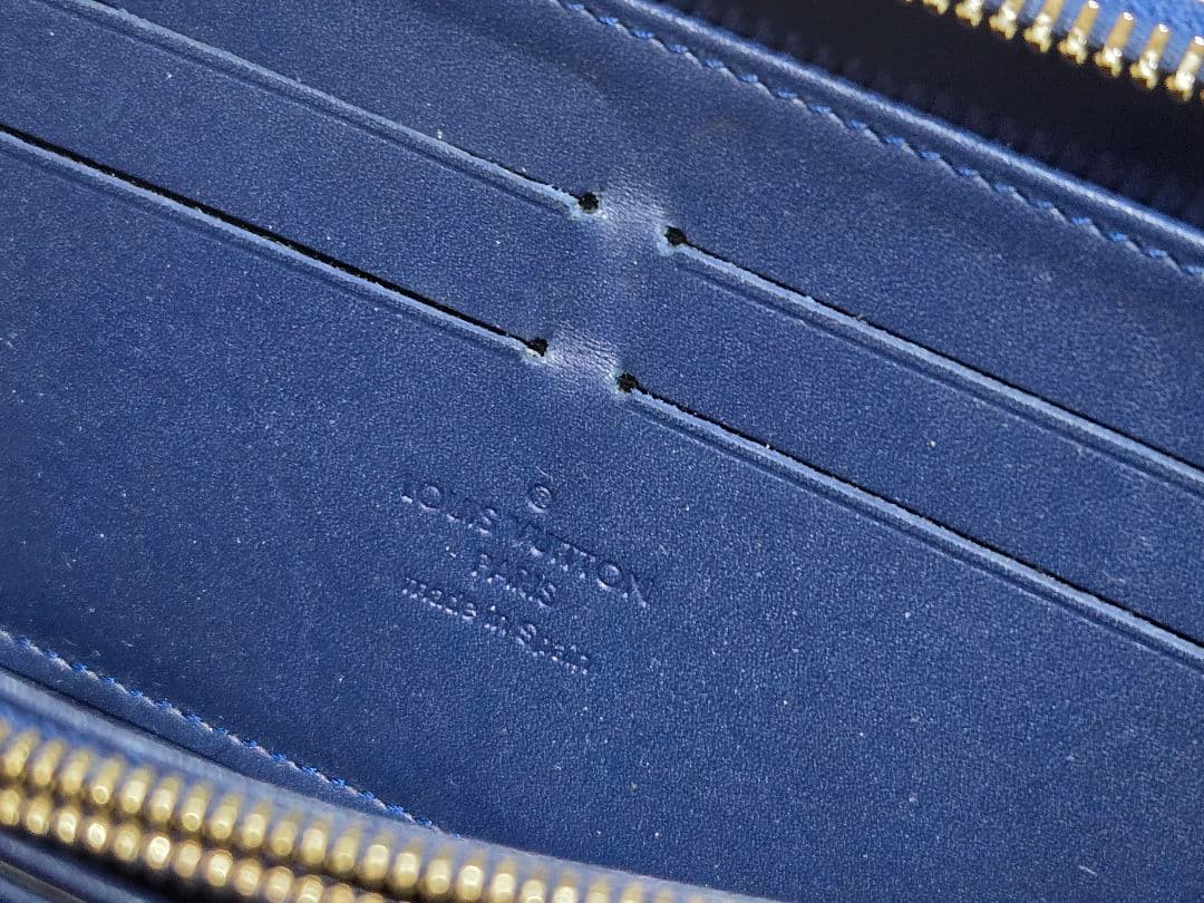 l*2様 Louis Vuitton ネイビー ブラック ラメ 長財布