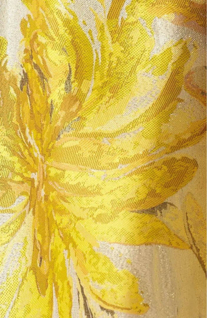 新品alice+olivia フローラルジャカード×ボックスプリーツ ワンピース