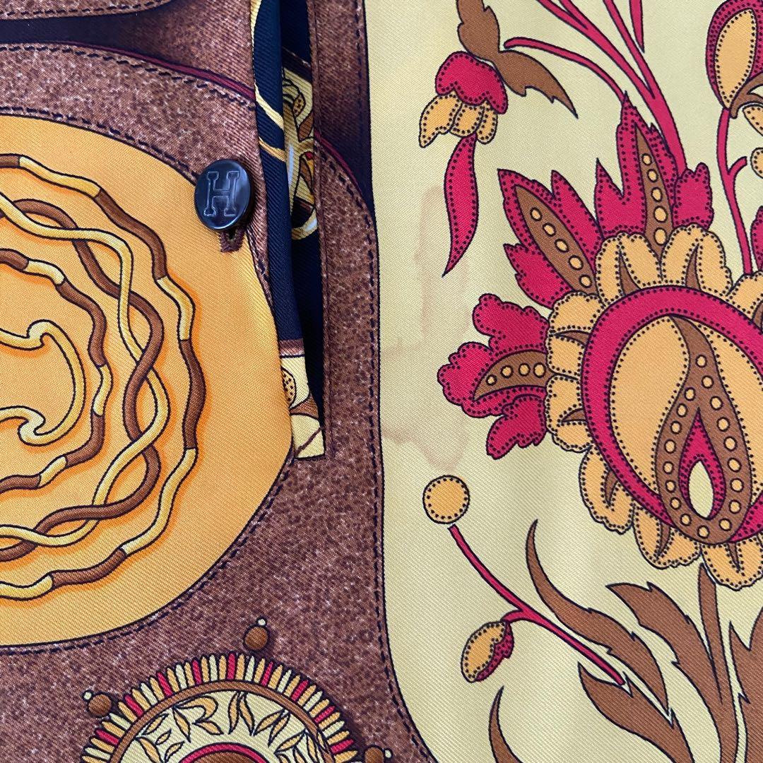 美品　HERMES Festival柄　スカーフ　馬具　シルク　ニット　カシミヤ