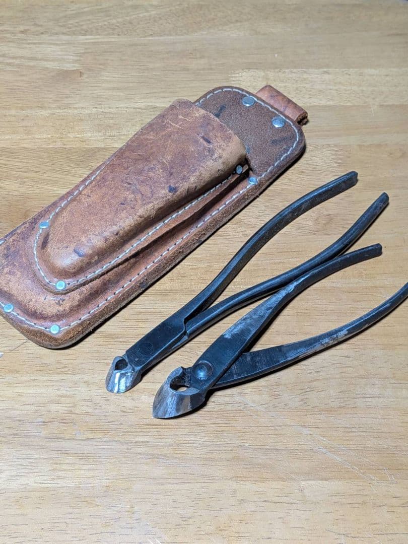 【希少銘】盆栽道具 兼進 利園 三吉 又枝切り 2点 植木鋏 古道具