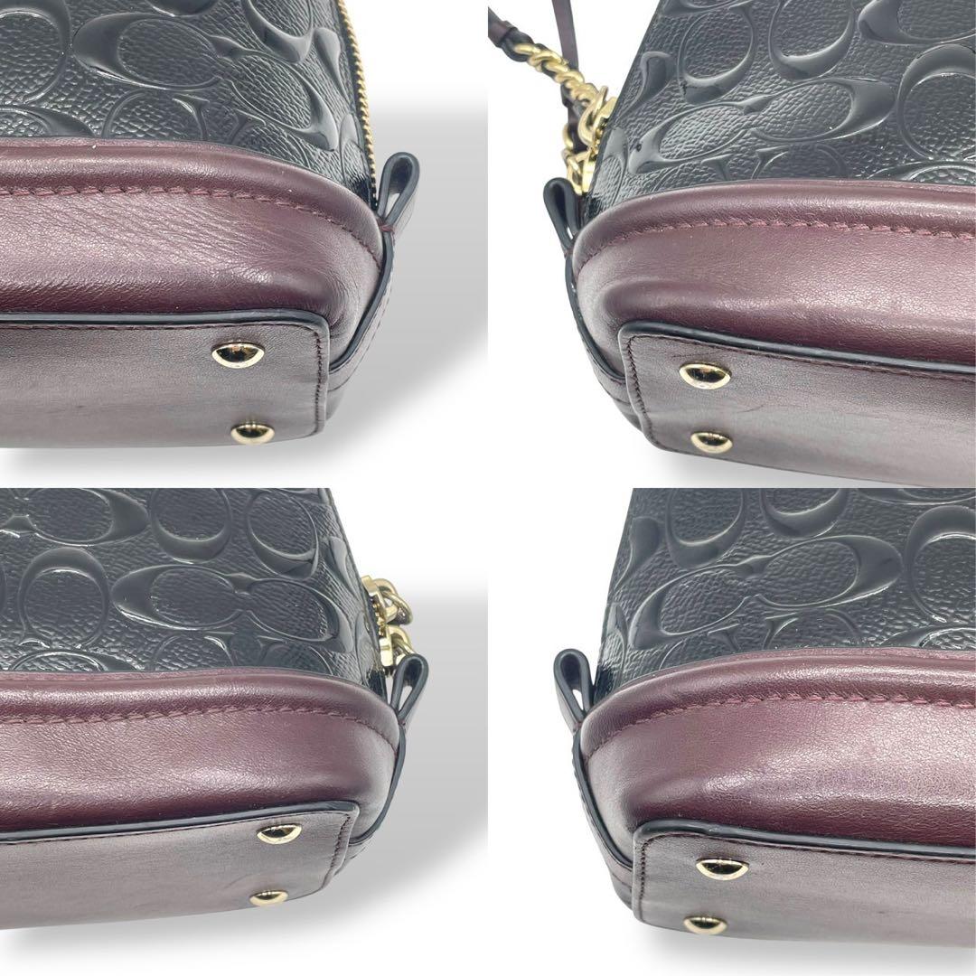 極美品✨️訳あり コーチ 2way ショルダーバッグ シエラ エンボス加工 黒