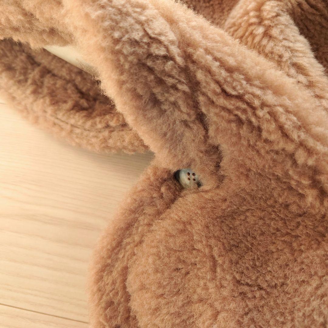 【新品未使用】Max Mara　 テディベア×ピュアカシミヤ　フーディ ケープ