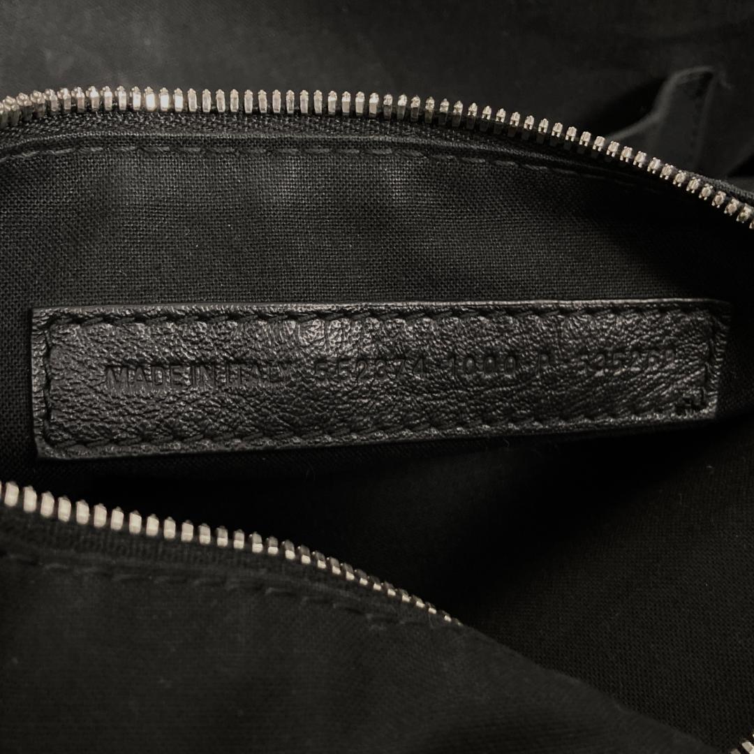 バレンシアガ エブリデイ バックパック リュック レザー シボ革 黒 ロゴ