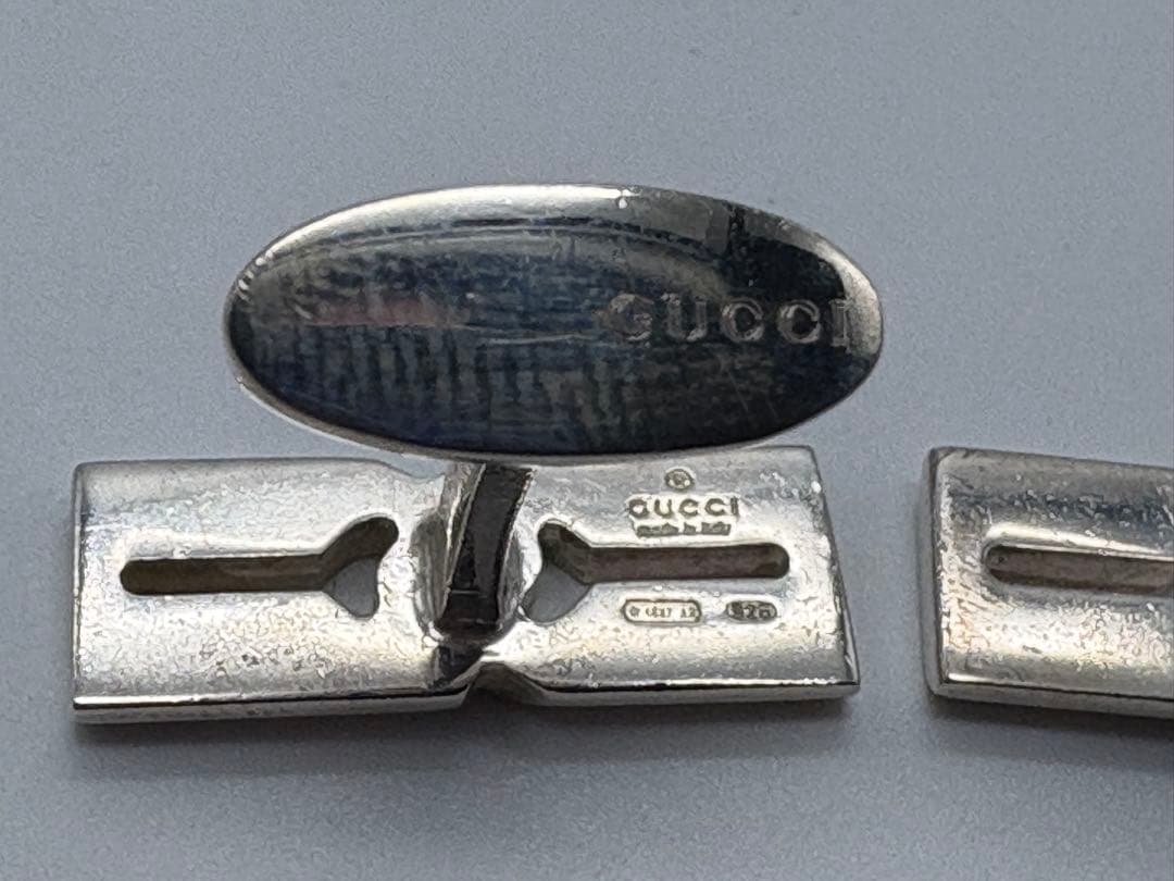 GUCCI シルバー925 メンズ　カフリンクス　箱付