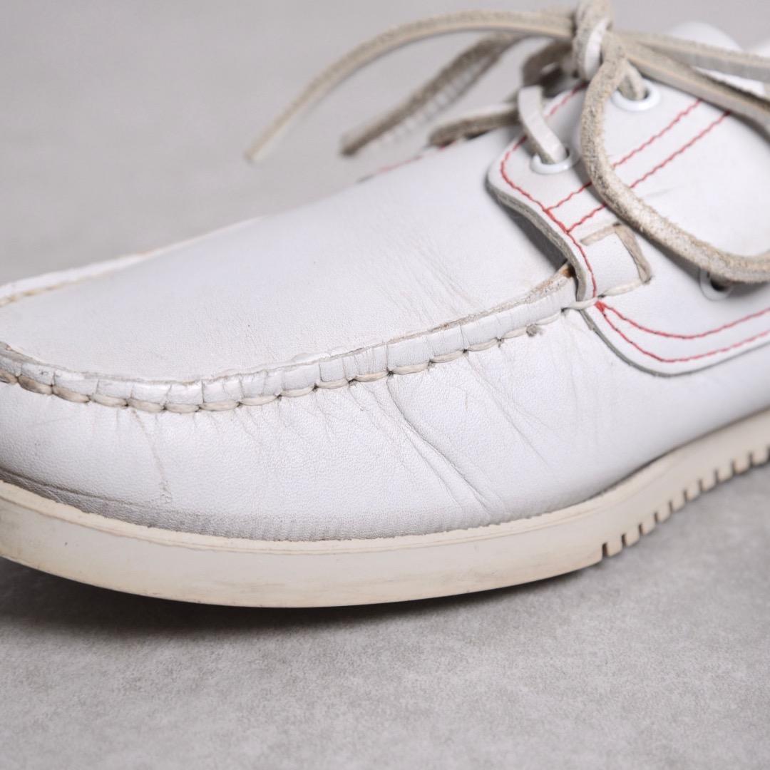 【ビームス別注】メンズ パラブーツ バース マリン デッキシューズ 白 ホワイト