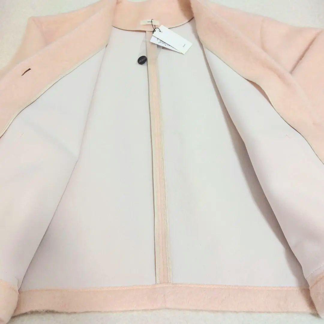 ◆新品未使用◆　yori ウールモヘア　シャギージャケット　ライトピンク