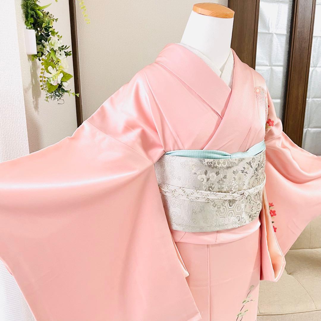 ベビーピンク 友禅 単品訪問着 入学式 卒業式 入園式 春 秋 冬