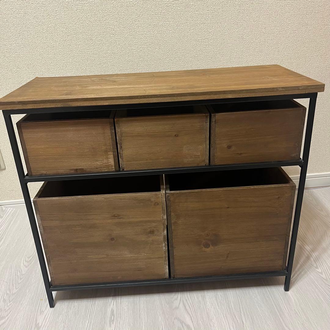 salut! アイアンウッド5ドロワーマルチラック