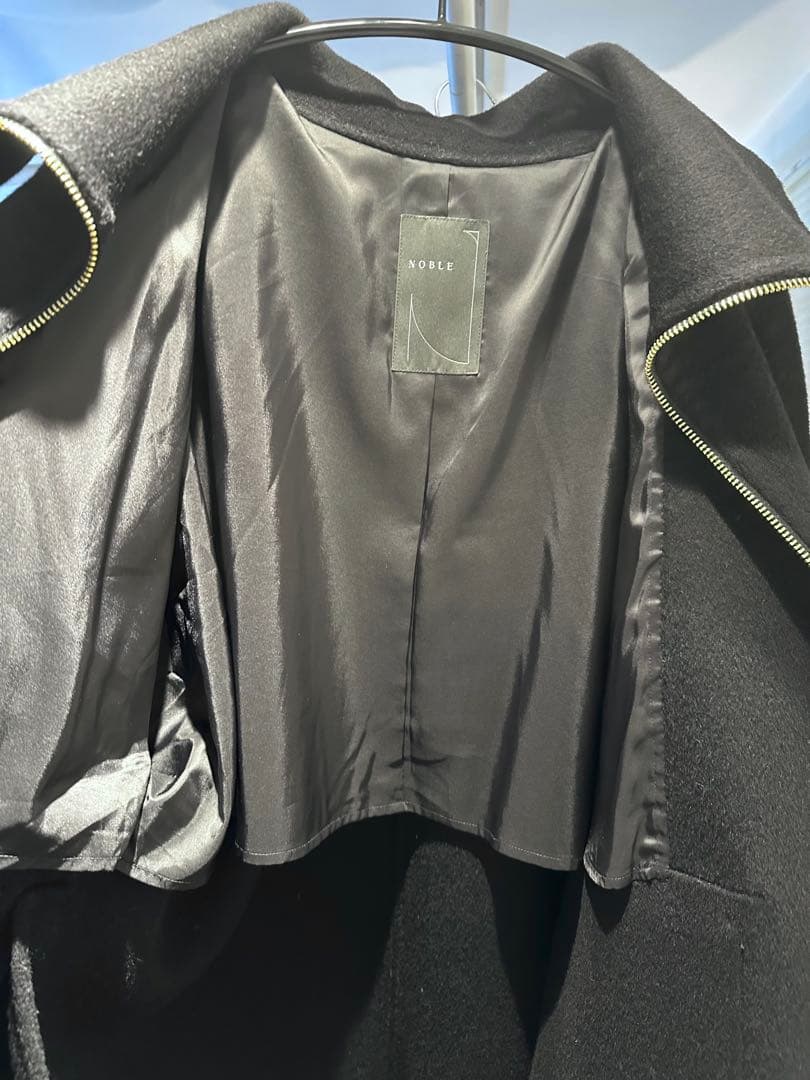 【極美品】NOBLEキャメルミックスリバージップコート