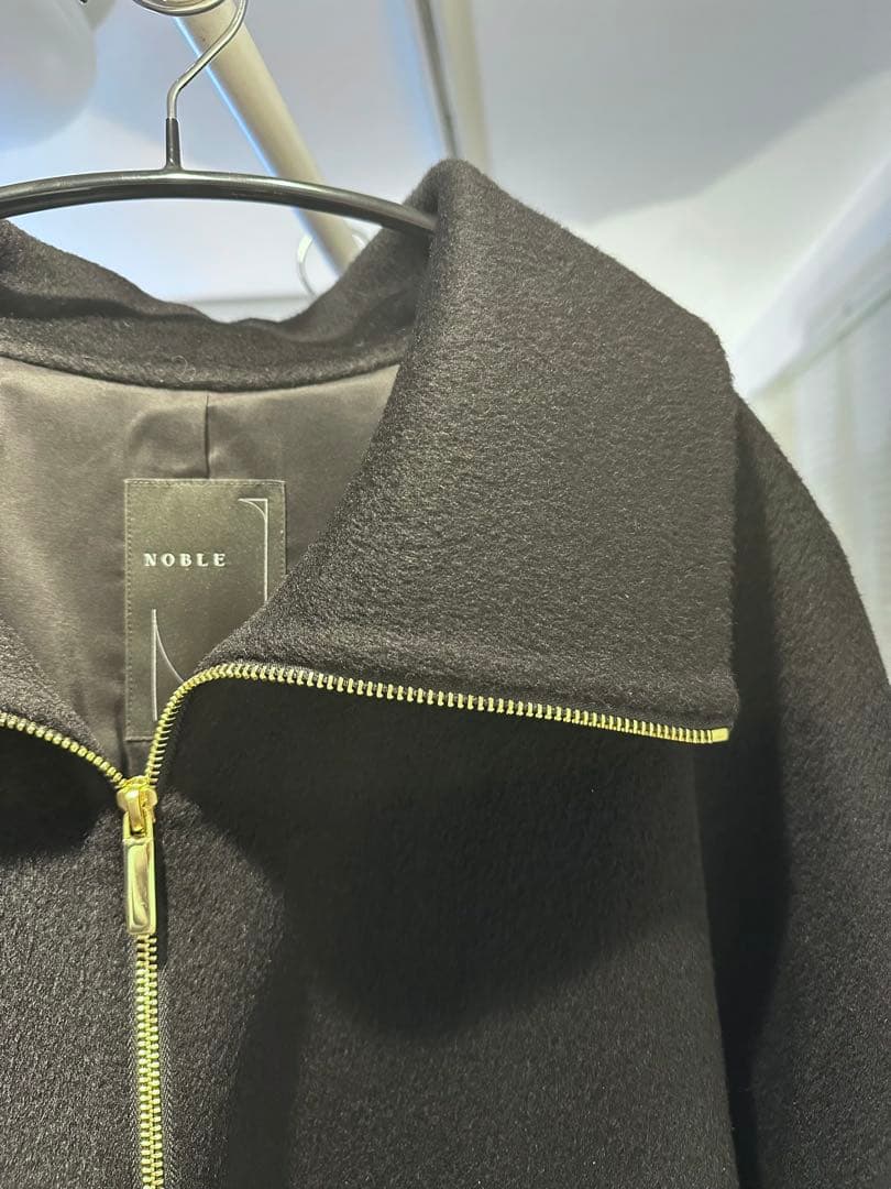 【極美品】NOBLEキャメルミックスリバージップコート
