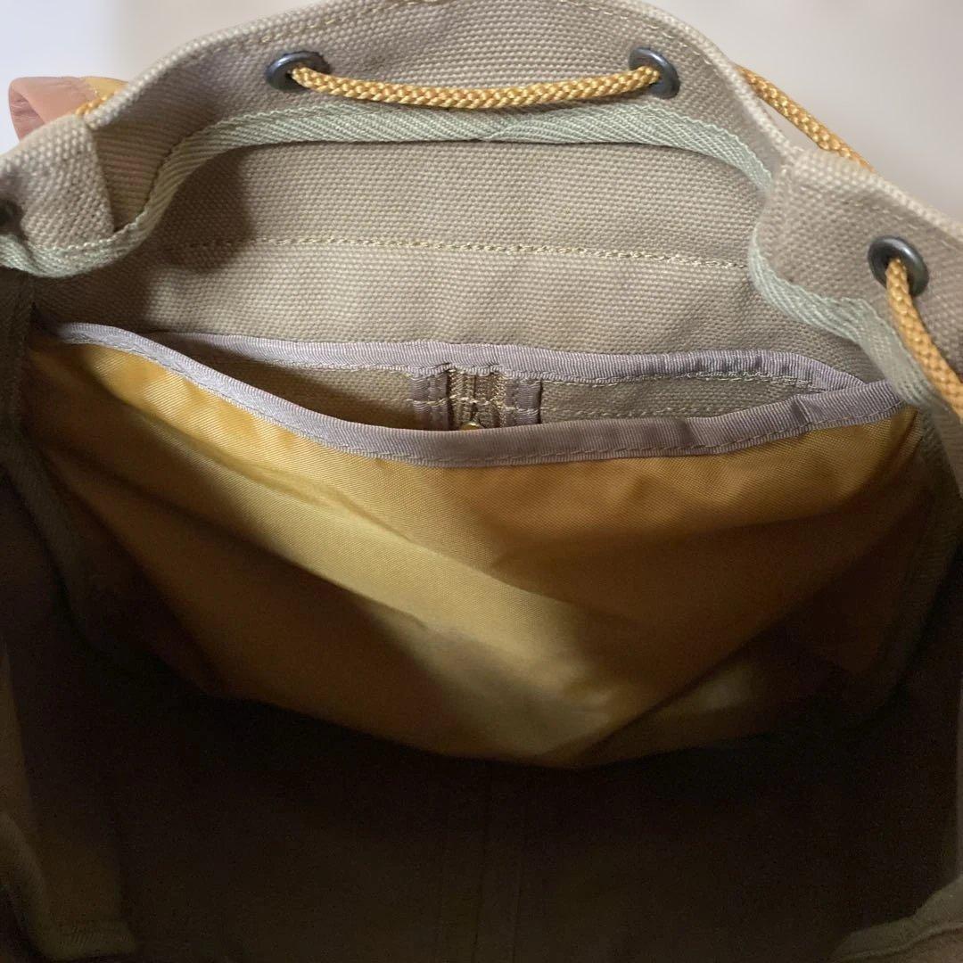 シライデザイン　帆布リュック【カーキ】