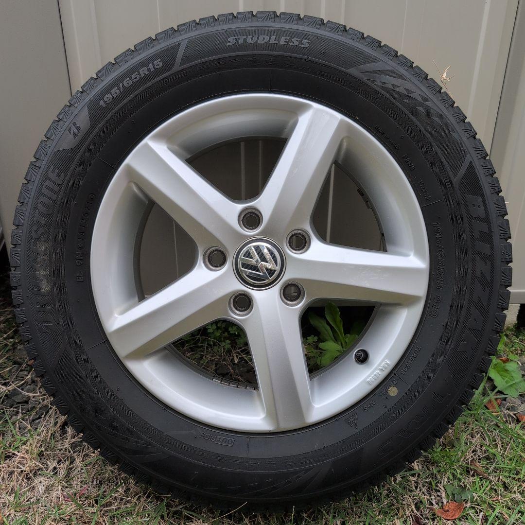 VW 純正ホイール Aspen 15インチ スタッドレス装着
