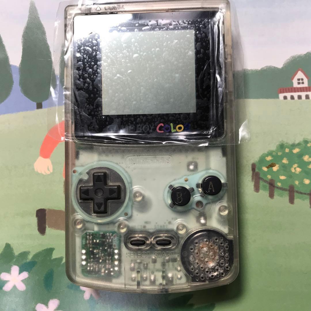 任天堂ゲームボーイカラークリ❤️新偏光板液晶ガラス製スクリーンレンズ交換済