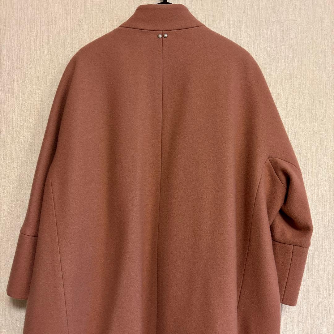 超美品　マンサール　コクーンウールコート　ピンクベージュ　ヤマダヤ