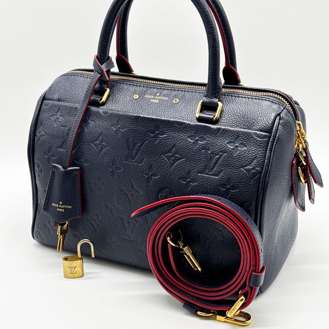 ルイヴィトン モノグラム アンプラント スピーディ 25 紺 ショルダーバッグ