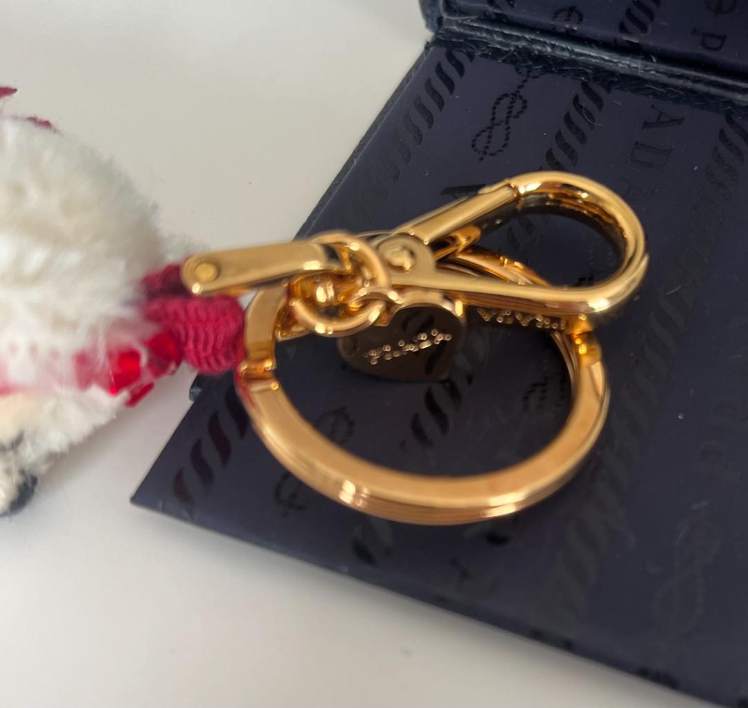PRADA プラダ ベア チャーム キーホルダー レッド×オレンジ×ベージュ