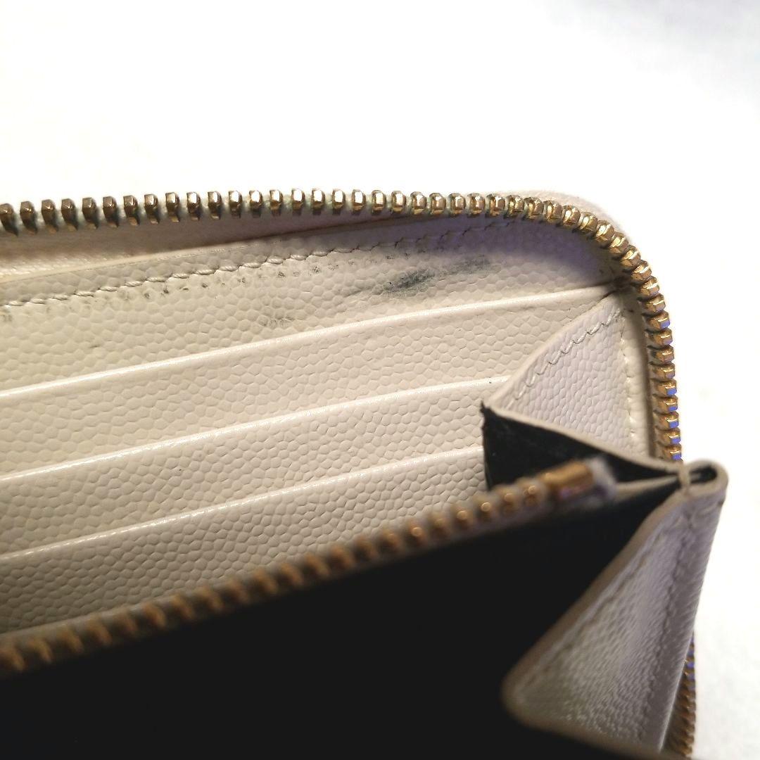 SAINT LAURENT カサンドラ　Vステッチ　キルティング長財布