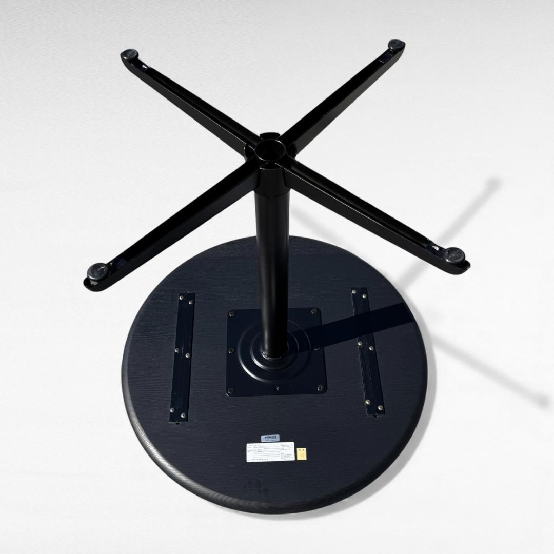 美品 ナガノインテリア レッドオーク材 DT629-3S 円形テーブル 幅75