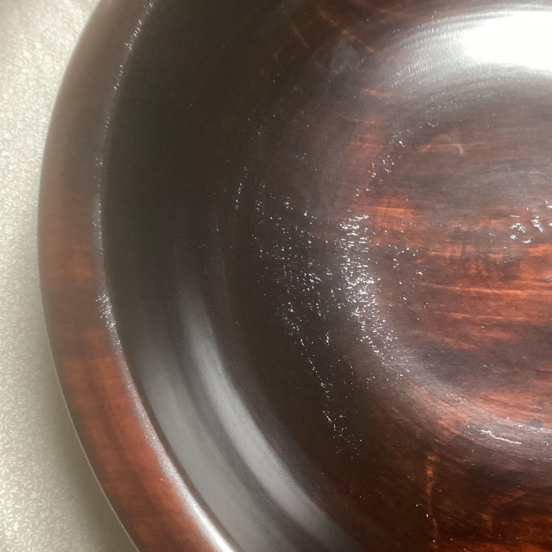 そば打ち　くりぬきこね鉢　天然木銀杏　漆塗り　45cm 未使用品